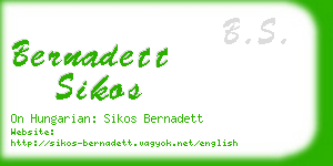 bernadett sikos business card